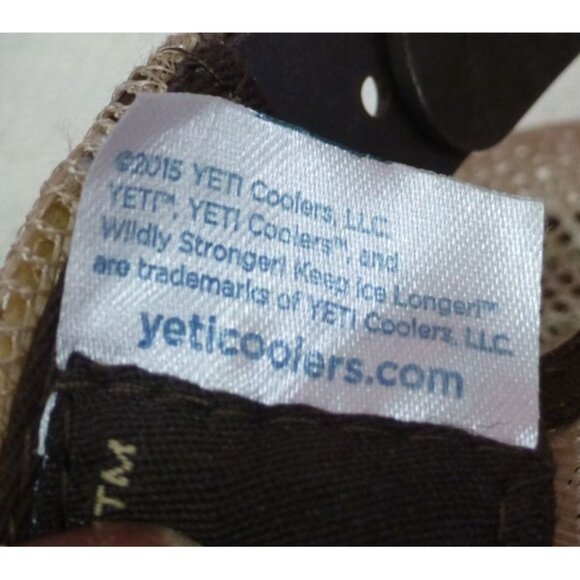 Yeti Brown Mesh Trucker Hat Adjustable Snapback Cap - Picture 8 of 9